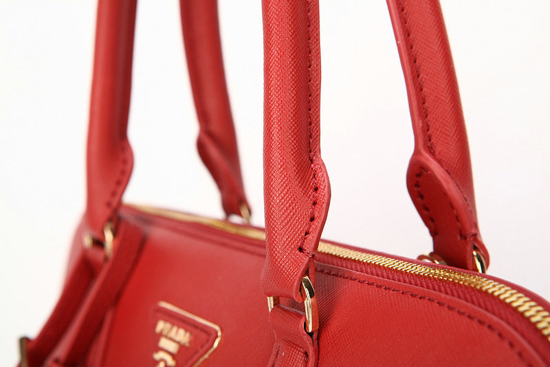 2014 Prada Saffiano Leather Two Handle Bag BL0816 red for sale